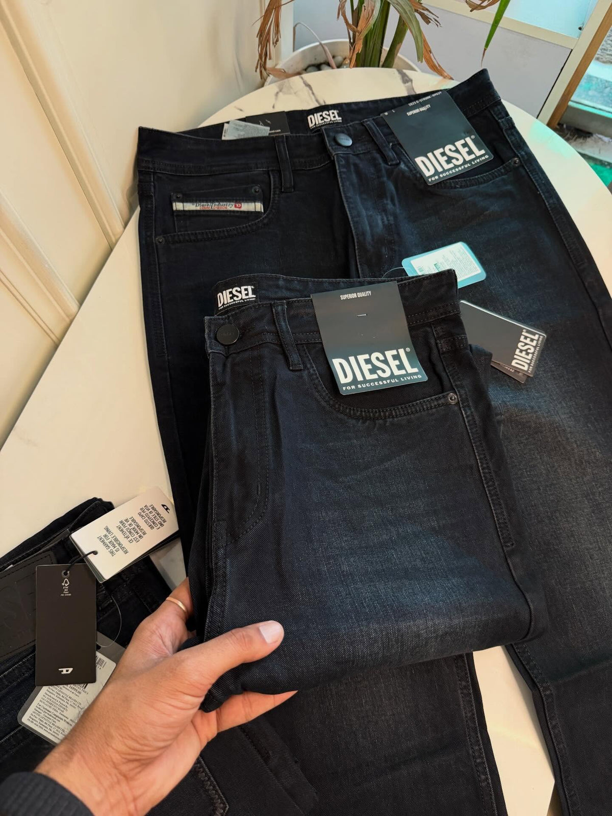 Men’s Black Regular-Fit Denim Jeans