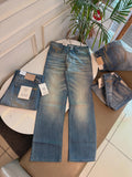 Men’s Light Blue Straight-Fit Denim Jeans