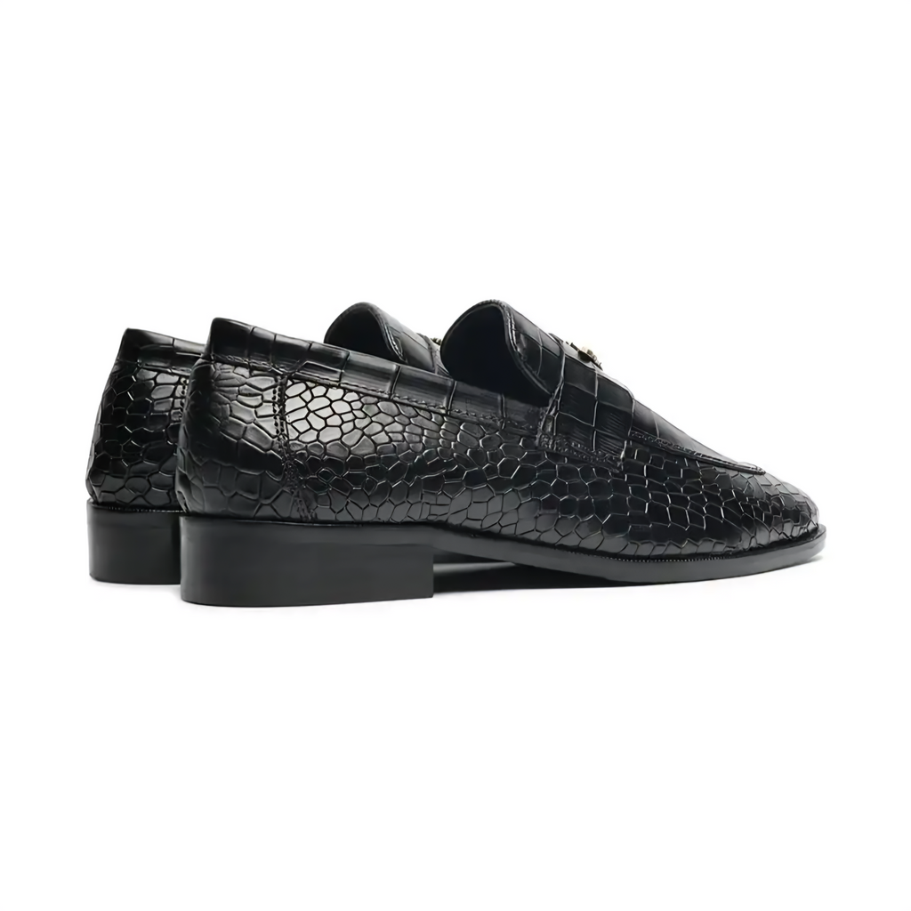 Peter Monk Men Textured Tunit Loafer Wooden Sole