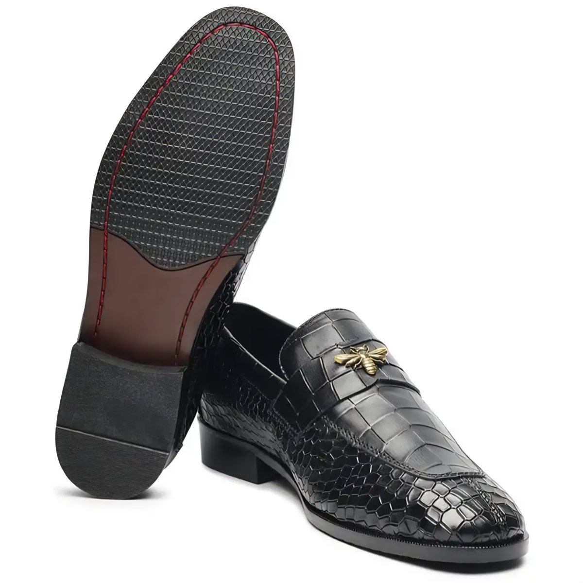 Peter Monk Men Textured Tunit Loafer Wooden Sole