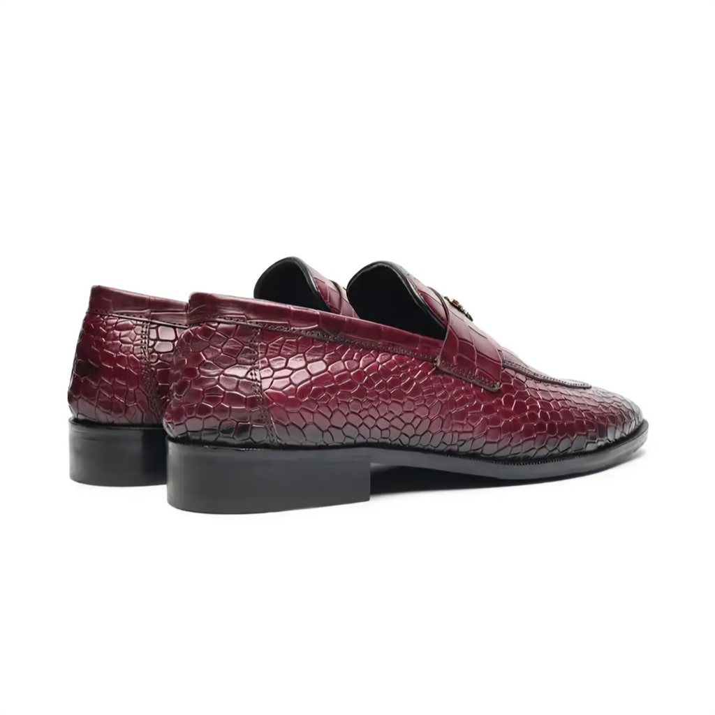 Peter Monk Men Textured Tunit Loafer Wooden Sole
